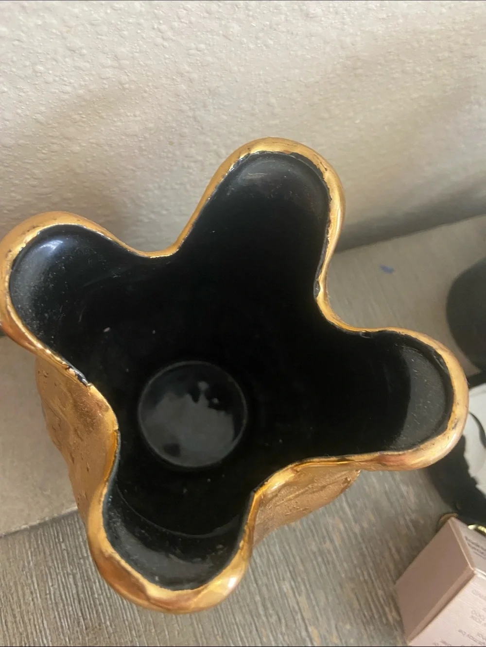 VTG 60s SAVOY Weeping 24K GOLD Tulip Vase’ - Picture 3 of 9